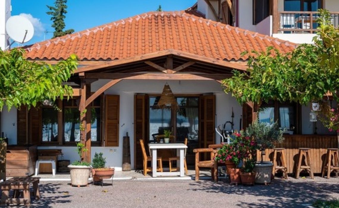 Porche de madera para chalet.